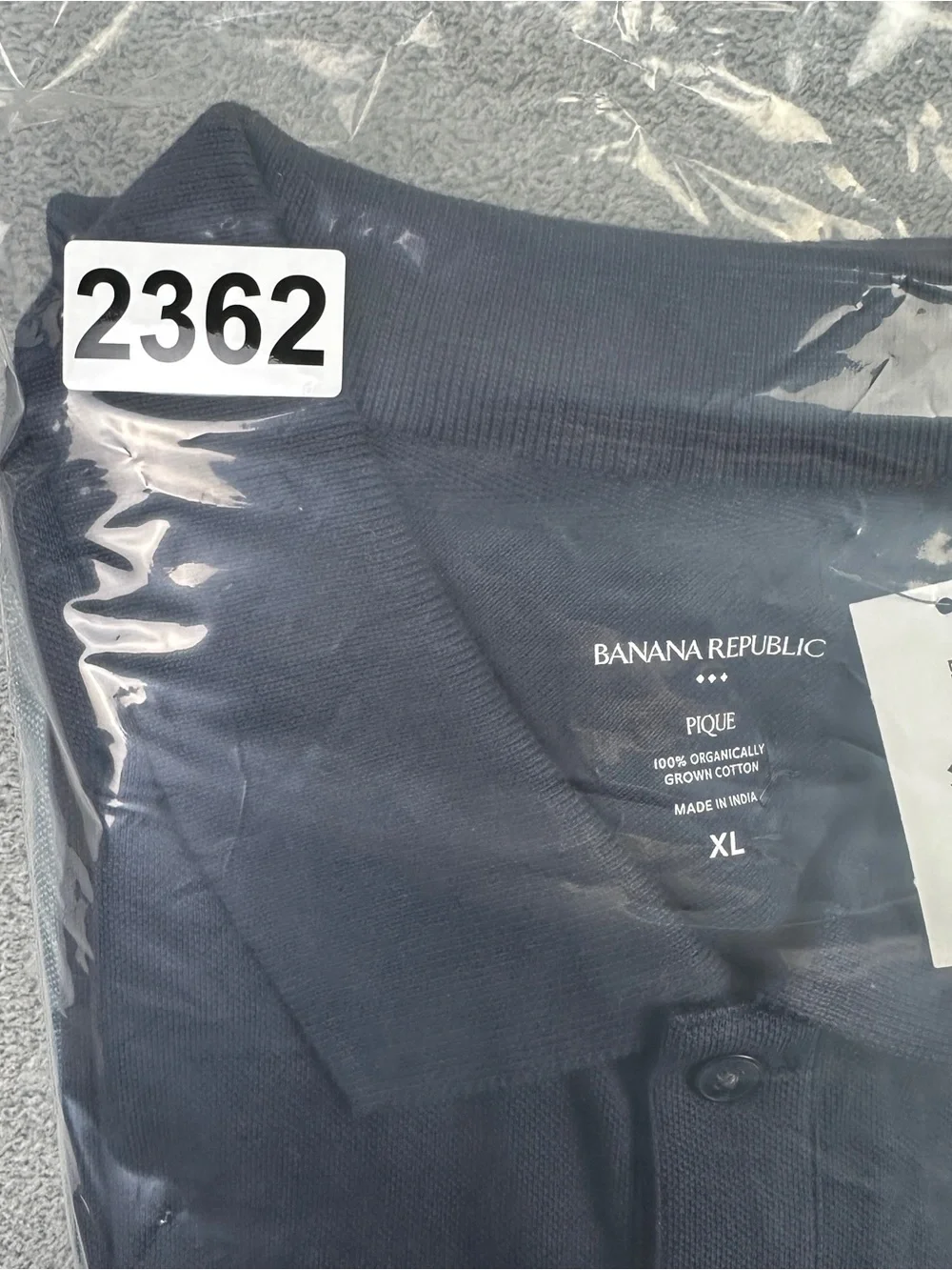 Lot of 2 Banana Republic Pique Polo Shirt Mens XL Green Navy Organic Cotton NEW